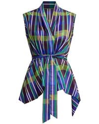 Psophia - Retro Prism Wrap Top - Lyst