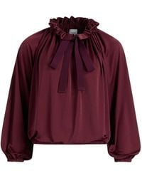 Patou - ラッフル サテンブラウス - Lyst