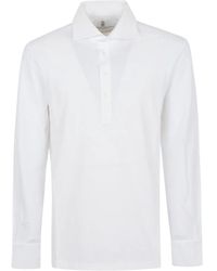 Brunello Cucinelli - Poloshirt mit langen Ärmeln - Lyst