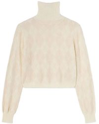 RETORI - Argyle-Jacquard Turtleneck Sweater - Lyst