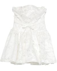 Maje - Short Embroidered Bustier Dress - Lyst