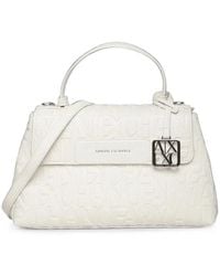 ARMANI EXCHANGE - Embossed-Logo Shoulder Bag - Lyst