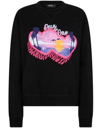 DSquared² - Sweater Met Grafische Print - Lyst
