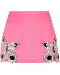 Area - Crystal-embellished Butterfly Miniskirt - Lyst