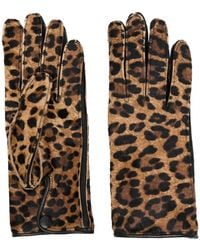 Maison Margiela - Handschuhe Mit Leoparden-Print - Lyst