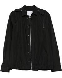 Sacai - Veste Légère Zippée À Capuche - Lyst