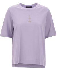 Elena Miro - Dragonfly-Appliqué Cotton T-Shirt - Lyst