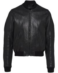 Prada - Chaqueta bomber de piel artificial - Lyst