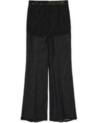 MSGM - Logo-Detail Trousers - Lyst