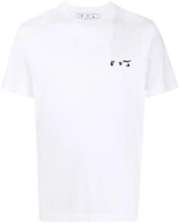 Off-White c/o Virgil Abloh - Ow Logo-Print Slim-Cut T-Shirt - Lyst