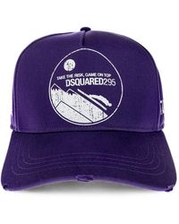 DSquared² - Distressed Graphic-Print Baseball Cap - Lyst