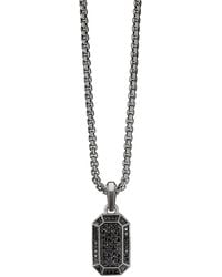 David Yurman 14mm Diamond Pavé Amulet - Metallic
