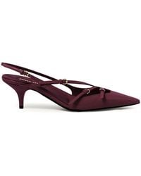Miu Miu - Patent Leather Slingback Pumps 55 - Lyst