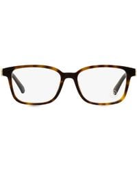 Moncler - Tortoiseshell Rectangle-Frame Glasses - Lyst