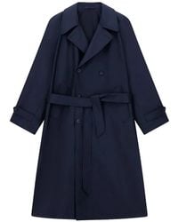 Giorgio Armani - Double-Breasted Belted Trench Coat - Lyst