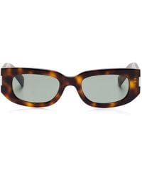 Saint Laurent - Rectangle-Frame Sunglasses - Lyst