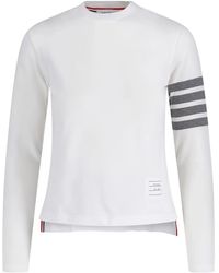 Thom Browne - Stripes Crew Neck T-Shirt - Lyst