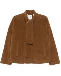 Whyci - Corduroy Pussy-Bow Jacket - Lyst