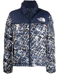 The North Face - Nuptse Abstract-print Puffer Jacket - Lyst