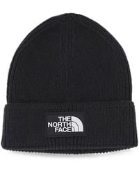 The North Face - Logo-Patch Knitted Beanie Hat - Lyst