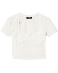 Twinset - Bustier T-Shirt With Shaped Collar - Lyst