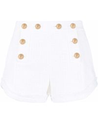 DSquared² - High-waisted Tweed Shorts - Lyst