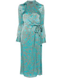 Liu Jo - Paisley-print Wrap Shirt Dress - Lyst