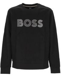 BOSS - Logo-Patch Sweater - Lyst