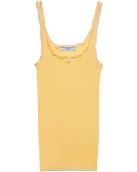 Prada - Geripptes Tanktop - Lyst