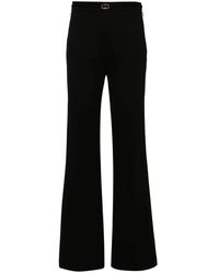 Twinset - Logo-Plaque Straight-Leg Trousers - Lyst