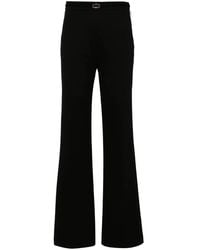 Twinset - Logo-Plaque Straight-Leg Trousers - Lyst