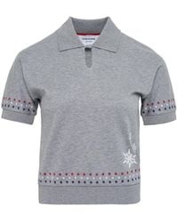 Thom Browne - Star-Motif Polo Top - Lyst