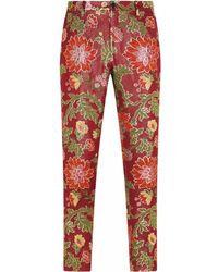 Dolce & Gabbana - Pantalones de vestir con motivo en jacquard - Lyst