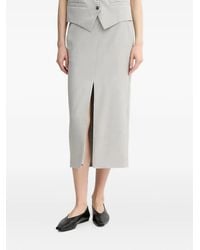 Day Birger et Mikkelsen - Side-Split Midi Skirt - Lyst