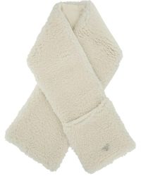 Prada - Sciarpa Teddy Con Placca Logo - Lyst