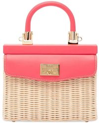 Rodo - Small Wicker Shoulder Bag - Lyst