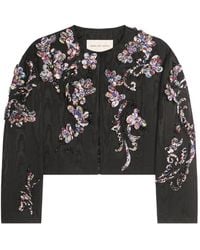 Dries Van Noten - Embroidered Moiré Jacket - Lyst