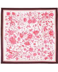 Gucci - Floral-Print Silk Scarf - Lyst