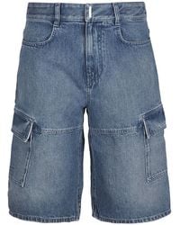 Givenchy - Denim Shorts Met Cargo Zak - Lyst