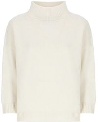 Vanisé - High-neck Ribbed-trim Sweater - Lyst