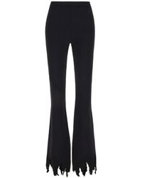 JW Anderson - Shredded-Hem Flared Trousers - Lyst