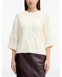 Benetton - Cable-Knit Crew-Neck Sweater - Lyst