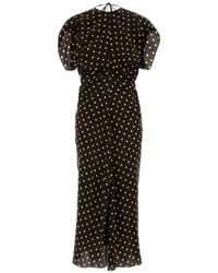 Marni - Polka-Dot Ruched Midi Dress - Lyst