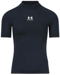 Balenciaga - X Under Armour T-Shirt Met Gedrapeerde Hals - Lyst
