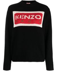 KENZO - Trui Met Intarsia Logo - Lyst