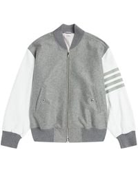 Thom Browne - 4-Bar Stripe Bomber Jacket - Lyst