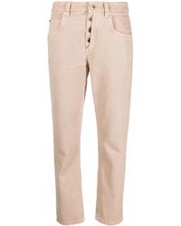 Brunello Cucinelli - Cropped Chino Trousers - Lyst