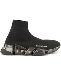 Balenciaga - Speed 2.0 Recycled-Knit Hi-Top Sneakers - Lyst