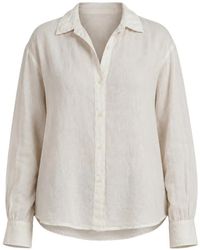 Velvet - Brighton Button-Down Long-Sleeve Linen Shirt - Lyst