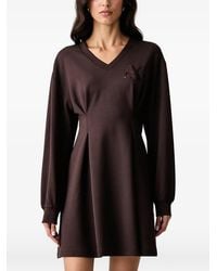 ARMANI EXCHANGE - Sequin-Logo Pleated Dress - Lyst